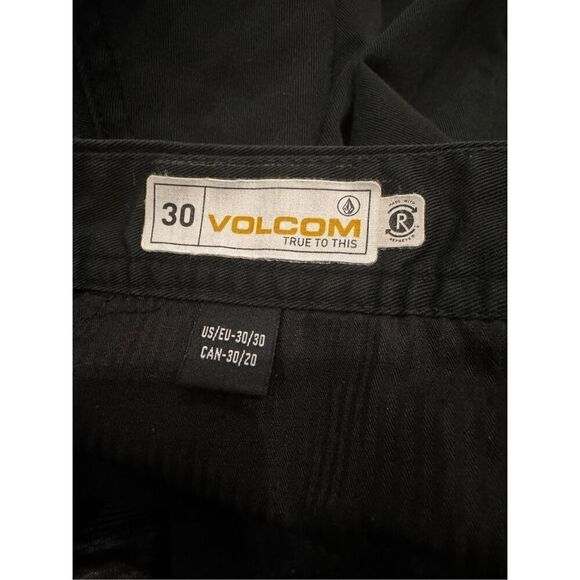Volcom True To This Men's Shorts Size 30 Black Cotton/poly Blend - Picture 3 of 5